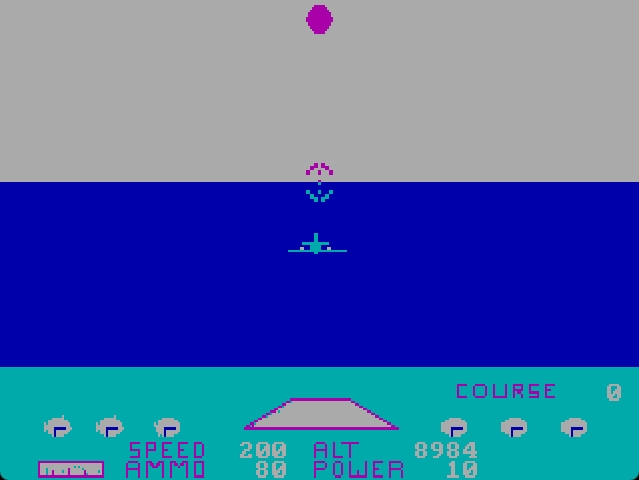 Hellcat Ace - DOS game screenshot (1984) by MicroProse